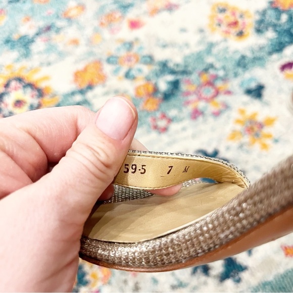 Stuart Weitzman Sandals Women's 7 Nudistcurve 75 Block Heel Gold Platino - Picture 8 of 8